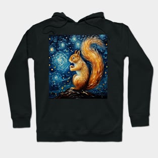 starry night squirrel Hoodie